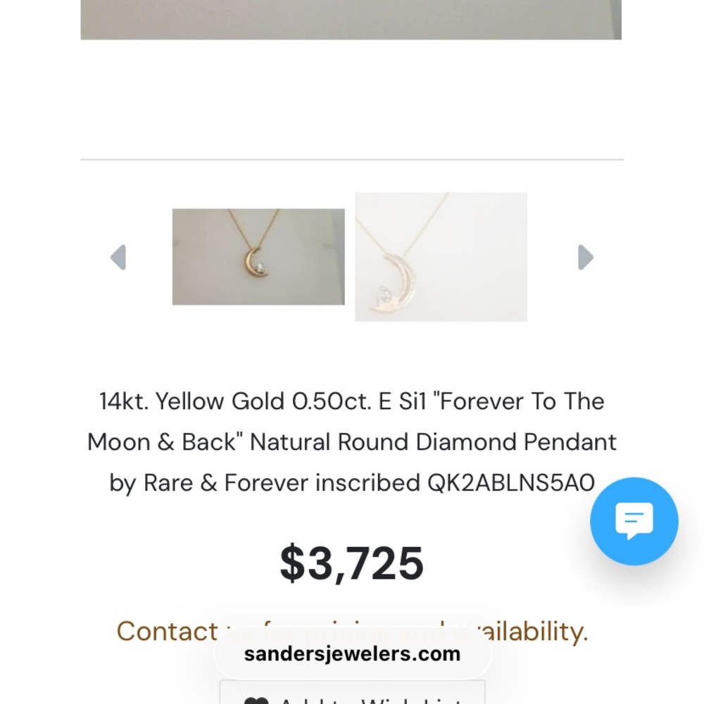 Rare and Forever To the moon and back Gold Diamond Star Necklace - Picture 2 of 6